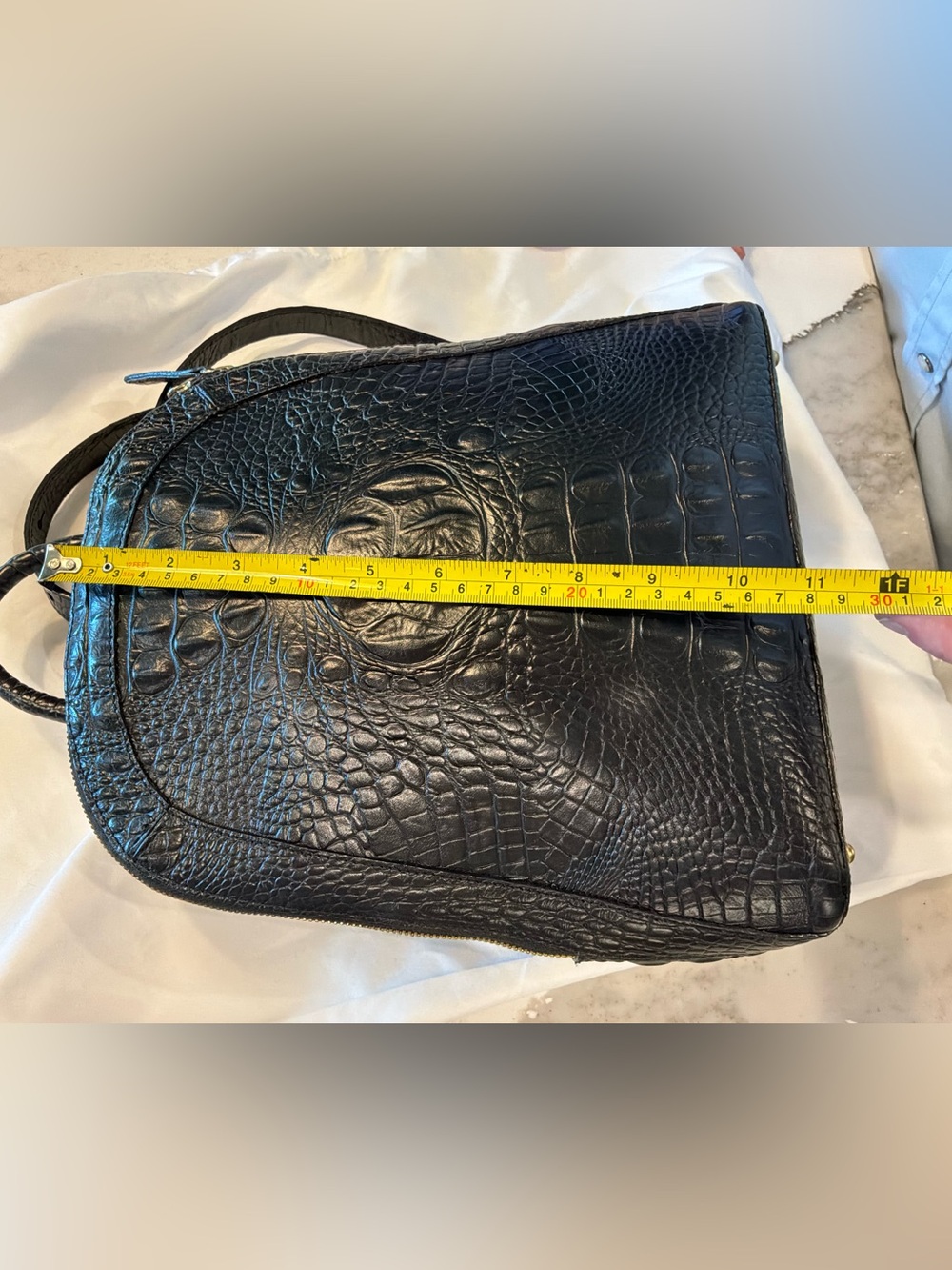Brahmin Croc-Embossed Leather Backpack - Picture 4 of 6
